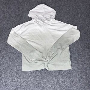 Paperflower Womens Hoodie Medium Long Sleeve Knot‎ Front Casual Top